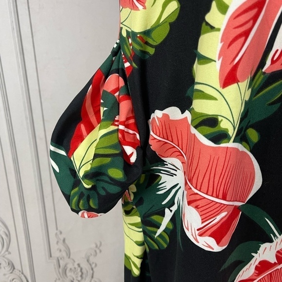 Hawaiin Vibes Tropical Floral Print Sleeveless Cami Maxi Dress - Picture 13 of 14